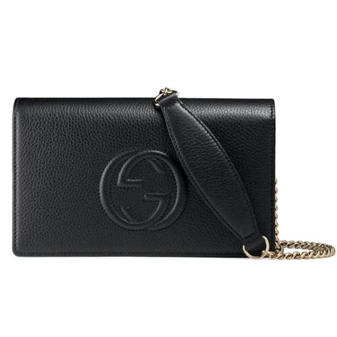 gucci soho black wallet|gucci small wallet on chain.